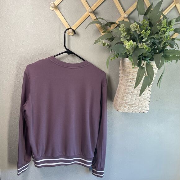 Vintage 1990s Fila Womens Small Purple Long Sleeves Pullover Sweatshirt Crewneck - Picture 3 of 6